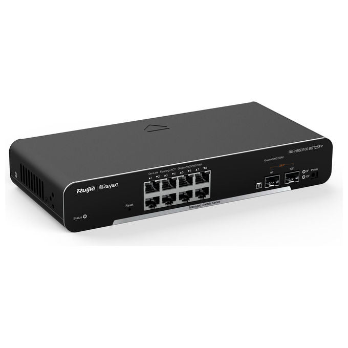 Ruijie RG-NBS3100-8GT2SFP Switch Gestito L2 8 Porte Gigabit 2 Slot SFP colore Nero