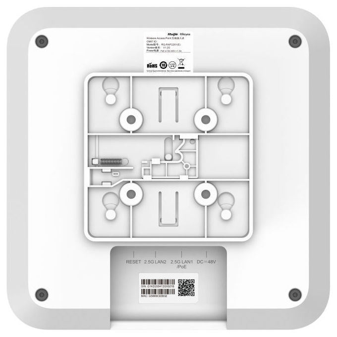 Ruijie Networks RG-RAP2260(H) Punto Accesso WLAN 2.4 GHz 5 GHz Ethernet 2500 Mbit-s PoE colore Bianco