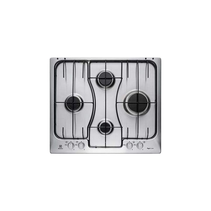 Electrolux piano cottura gas 4 fuochi crosscook 60 cm acciaio inox rgg6242lox