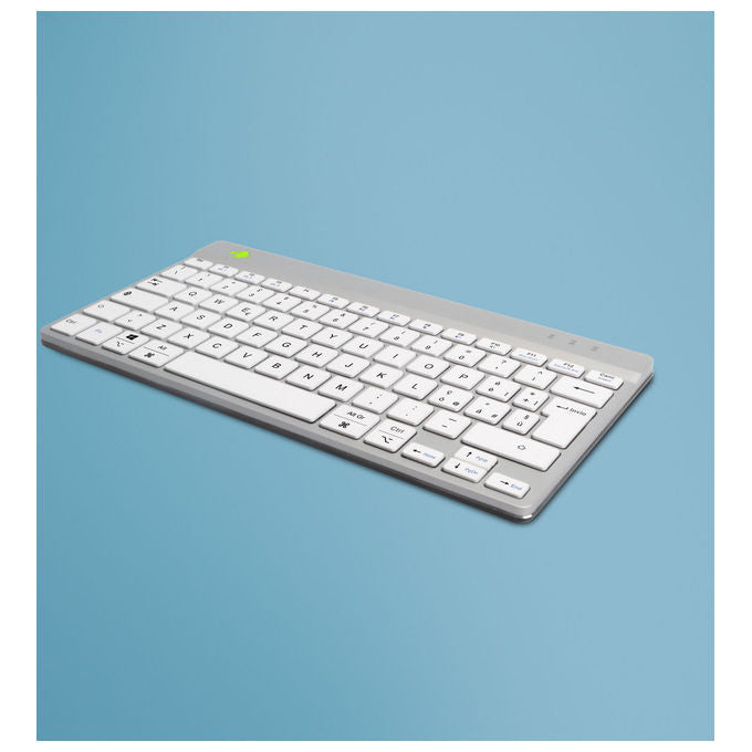 R-Go Tools, Tastiera Wireless, Compact Break, QWERTY Italiano, Bluetooth, Bianca
