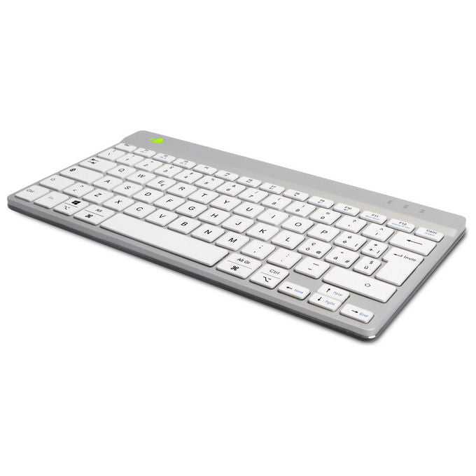 R-Go Tools, Tastiera Wireless, Compact Break, QWERTY Italiano, Bluetooth, Bianca