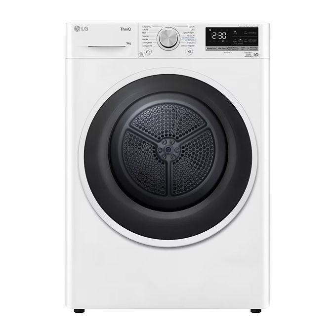 LG RH90V5AV6N Asciugatrice a Pompa di Calore 9 Kg Classe A++ Eco Hybrid Wi-Fi Allergy Care (85x60x66 cm) colore Bianco