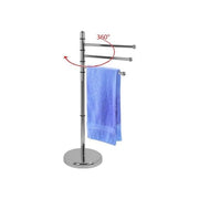 ARTEX 19.60.12 Giro' Portasciugamani Piantana 3 Bracci Girevoli 360° Acciaio Inox Altezza 92 cm Diametro Palo 40 mm colore Inox