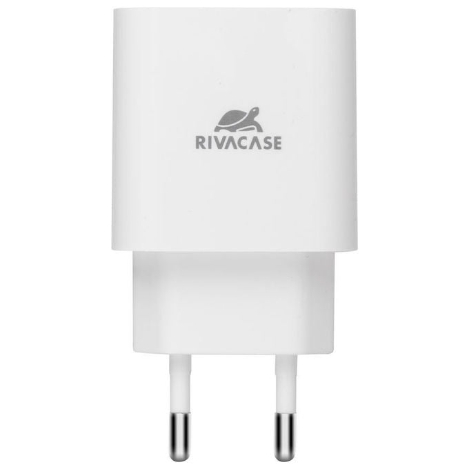 Rivacase PS4101 W00 Caricatore da muro USB-C 20W Power Delivery 3.0 QC 3.0 spina EU colore Bianco