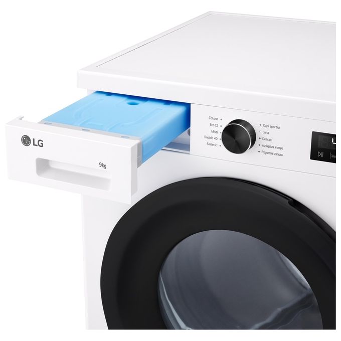 LG RNX1009NWK Serie X1 Asciugatrice Pompa di Calore 9 Kg Classe C Condensatore Autopulente Wi-Fi Sensore Umidita' (85x60x66 cm) colore Bianco