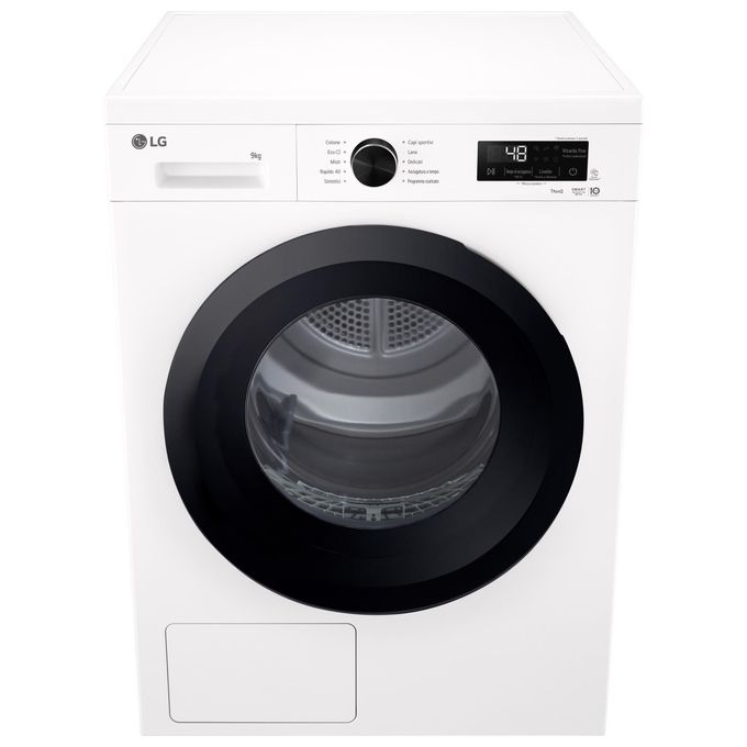 LG RNX1009NWK Serie X1 Asciugatrice Pompa di Calore 9 Kg Classe C Condensatore Autopulente Wi-Fi Sensore Umidita' (85x60x66 cm) colore Bianco