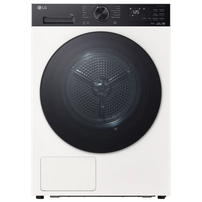 LG RNX5009TWBB Serie X5 Asciugatrice Pompa di Calore 9 Kg Classe B AI Dry Turbo Dry Wi-Fi Allergy Care (85x60x66 cm) colore Bianco