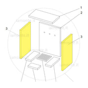 Blinky Ricambio Refrattario per Stufe Acciaio 396x180x28 mm