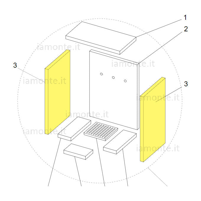 Blinky Ricambio Refrattario per Stufe Acciaio 396x180x28 mm