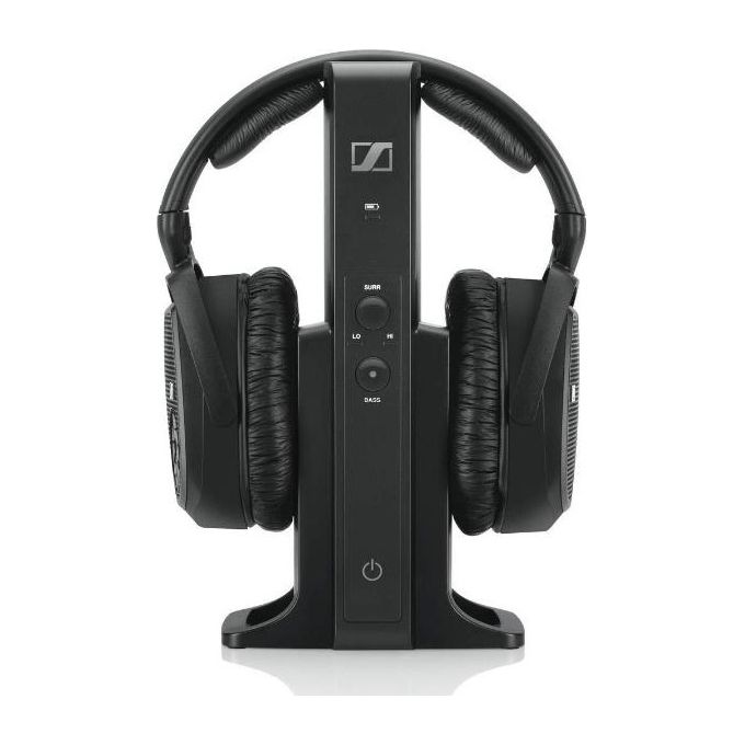 Sennheiser RS175U Cuffie Wireless Digitali Over-Ear per TV Bass Boost Surround Sound 100 m autonomia 18 ore colore Nero