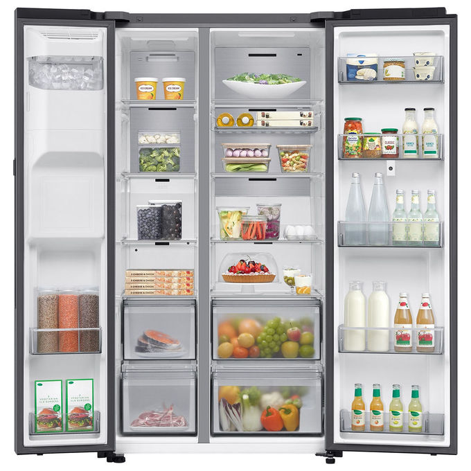 Samsung RS90F66BETEF Series 9 Frigorifero Americano Side by Side 614 L 178 cm Classe E 34 dB No Frost Wi-Fi Family Hub colore Acciaio Inox