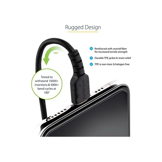 StarTech.com Cavo Usb-C a Lightning da 1mt Certificato Mfi Nero