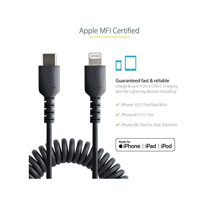 StarTech.com Cavo Usb-C a Lightning da 50cm Certificato Mfi Nero