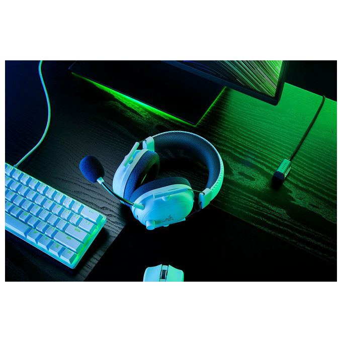 Razer RZ04-04530400-R3M1 BlackShark V2 Pro Auricolare Wireless Gaming con Microfono a Asta Frequenza 12 - 28000 Hz Bluetooth colore Bianco