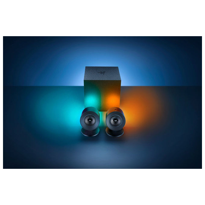 Razer RZ05-04750100-R3G1 Nommo V2 Altoparlante 2.1 Canali con Bluetooth 5.3 USB Tipo-C e Illuminazione Razer Chroma RGB colore Nero