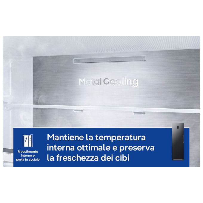 Samsung RZ70H32HDFEF Congelatore Verticale 323 L 185 cm Classe D No Frost 14.8 Kg-24H colore Nero