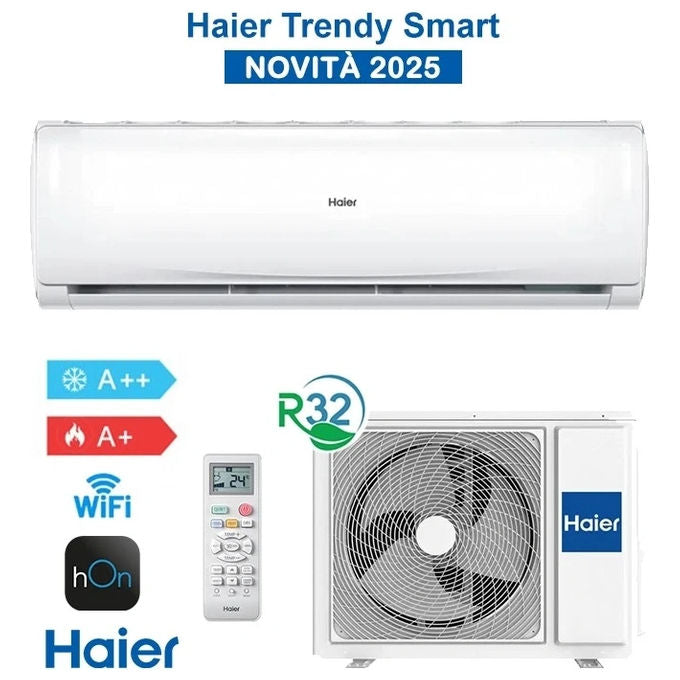 Haier H1U12TAB Trendy Condizionatore fisso Monosplit Inverter 12000 BTU Classe A++ 48 dB colore Bianco