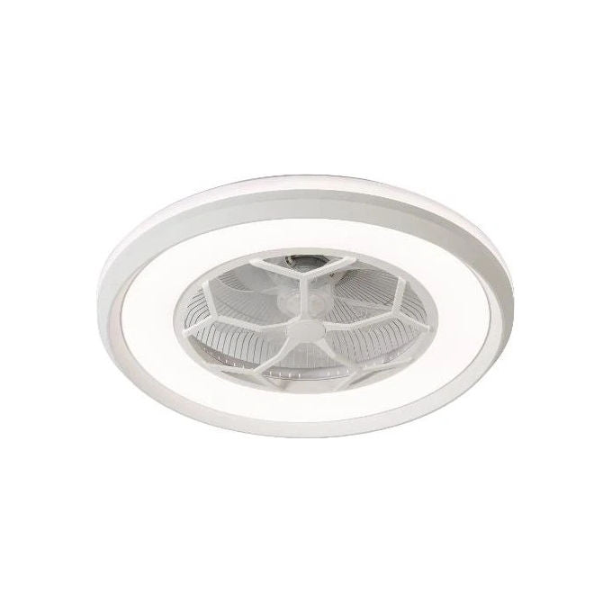 Perenz Ventilatore da Soffitto Bianco con Telecomando LED 44W Funzione Estate-Inverno 50 cm