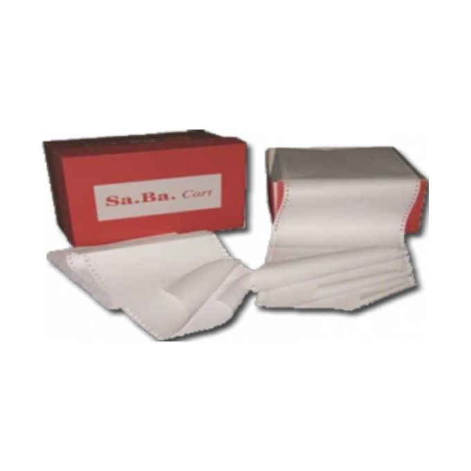 Sabacart S01240126010 Carta Modulo Continuo 240mm x 12'' 60 g-m² 2000 Fogli Piste Staccabili Lettura Facilitata colore Grigio