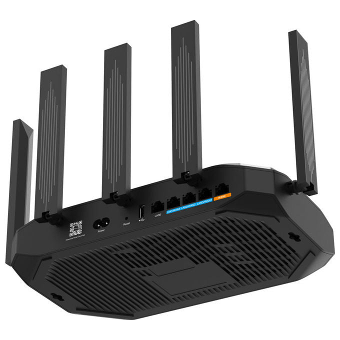 Ruijie Networks RG-EG105GW-X Router Wireless Gigabit Ethernet Dual-band Wi-Fi 6 AX3000 5 porte LAN RJ45 2.4 GHz 5 GHz USB colore Nero Grigio