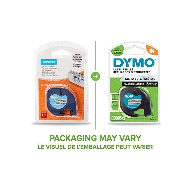Dymo Nastro Letratag 12mmx4m Met Argento