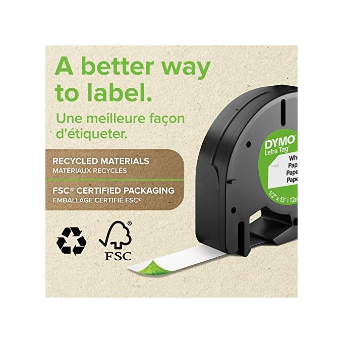 Dymo Nastro Letratag 12mmx4m Met Argento