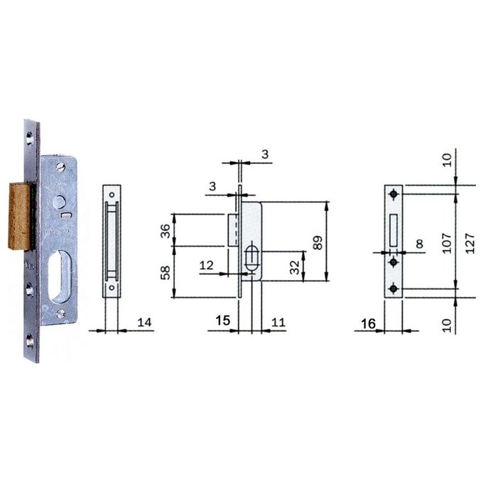 Iseo 7601510 Serr Profil Fr 16 S-cil E15