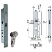 Cisa 46307-19-0 Serratura a Infilare a Spillo per Persiane Blindate con Cilindro Entrata 19 mm
