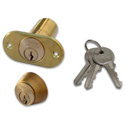 VIRO 791-794 Coppia Cilindri per Serratura Elettrica 5 Pistoncini Cifratura KD Finitura Ottone Satinato colore Ottone