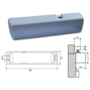 ASSA Abloy DC340 Chiudiporta Aereo Pignone e Cremagliera Forza EN2-6 EN1-4 Certificato EN1154 colore Argento