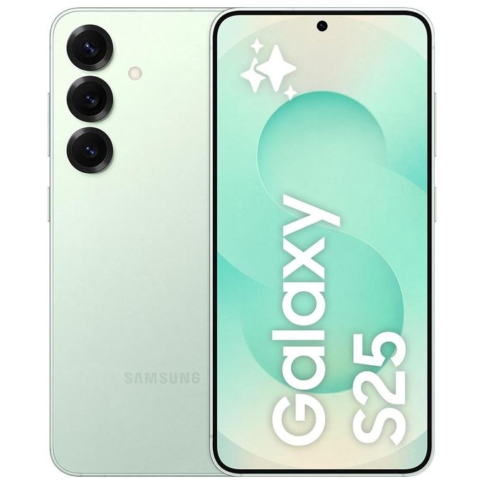 Samsung SM-S931B Galaxy S25 – Smartphone 5G, Display 6.2'' Dynamic AMOLED 2X 120Hz, Snapdragon 8 Elite, Tripla cam 50MP, 12GB RAM, 512GB, Android 15, colore Menta