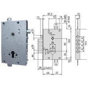 CISA 56515380 Serratura per Porte Blindate con Cilindro Europeo 3 Pene Dormienti Scrocco Reversibile Sistema Revolution Pro colore Grigio