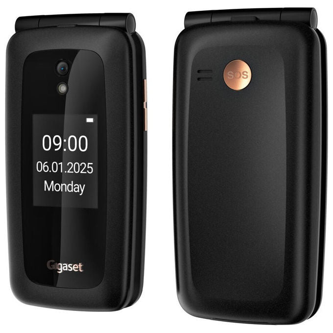 Gigaset S30853-H1235-R101 GL795 Telefono per Anziani Tasti Grandi Funzione SOS Bluetooth 5.0 Schermo 2.8'' Batteria 1400 mAh colore Nero