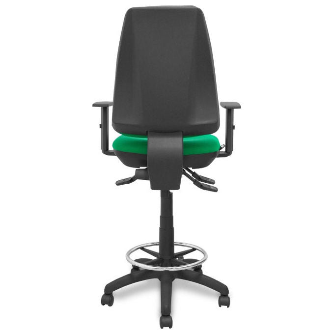 Piqueras y Crespo S5704270 Elche S Sgabello da Ufficio Ergonomico Tessuto Bali Braccioli Regolabili Base Poliammide colore Verde