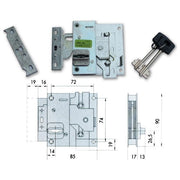 Cisa 57411.30.1 Serratura per Casseforti con 2 Chiavi compatibile serie 82010 82050 82210 82250 82310 82350