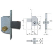 CISA 48276 42120 Serratura per Cancelli Doppio Cilindro Fisso 1 Mandata Foro 30 mm colore Acciaio Zincato