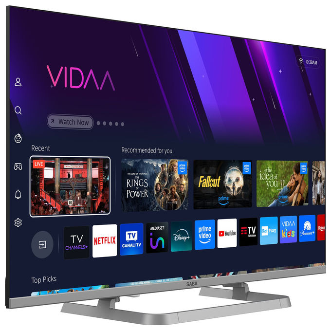 Saba, TV LED 32 pollici HD Smart TV, Grigio