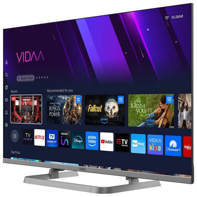 Saba, TV LED 32 pollici HD Smart TV, Grigio