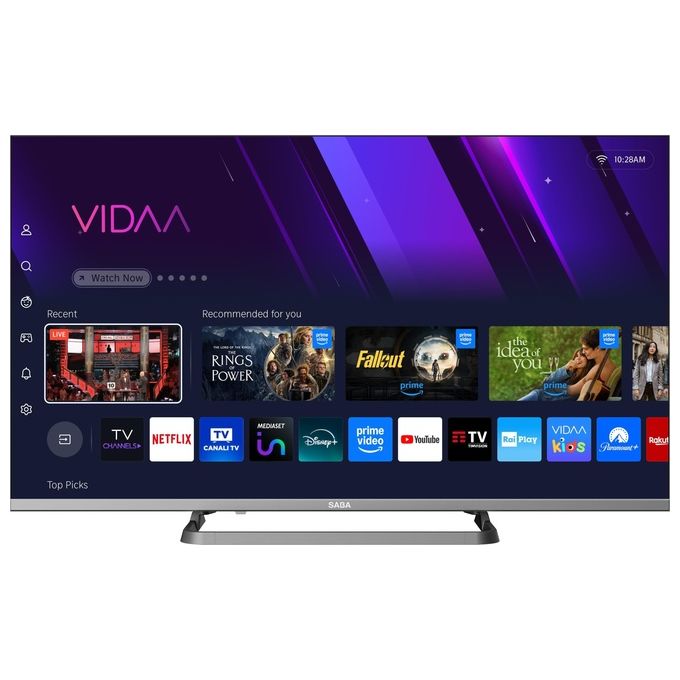 Saba, Tv Led 40 pollici, Full HD, Smart Tv Vidaa, Sintonizzatore DVBT2, Grigio Chiaro