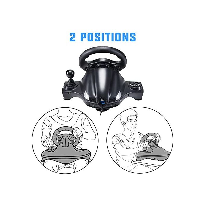 Subsonic SA5156-NG SUPERDRIVE Volante da Corsa con Pedali e Cambio 270° Vibrazione Regolabile USB PC PlayStation 4 Xbox One Xbox Series X colore Nero
