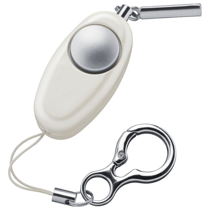 Cellularline allarme personale portatile SOS Beepy, sirena 100 dB, pin estraibile, anello portachiavi, batterie incluse, bianco