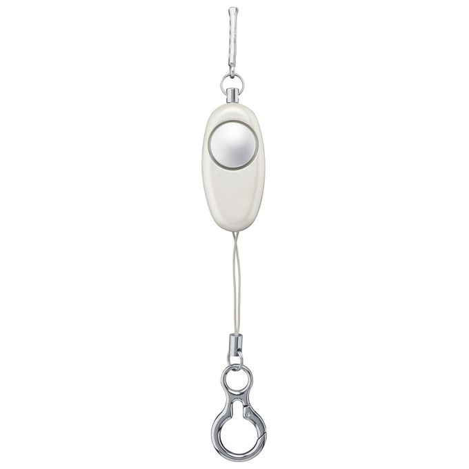 Cellularline allarme personale portatile SOS Beepy, sirena 100 dB, pin estraibile, anello portachiavi, batterie incluse, bianco