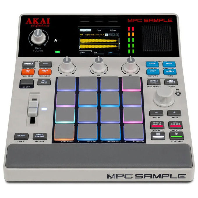 Akai Professional MPC SAMPLE Campionatore Portatile Standalone con 16 Pad RGB Effetti Integrati e Batteria Ricaricabile USB-C colore Nero