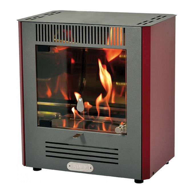 Tecno Air System Biostufa Mini Ruby Bioetanolo Bordeaux Libera Installazione