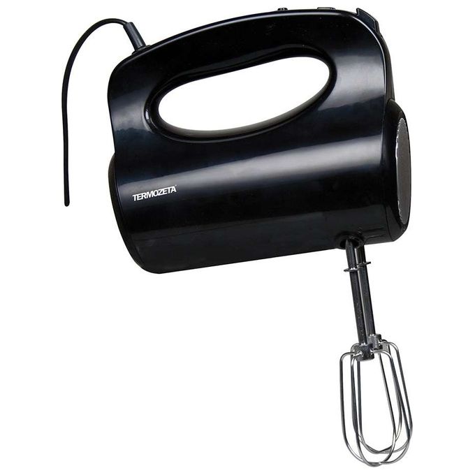 Termozeta 76032 Sbattitore Elettrico 350W 5 Velocita' + TURBO con 4 Fruste Acciaio Inox colore Nero