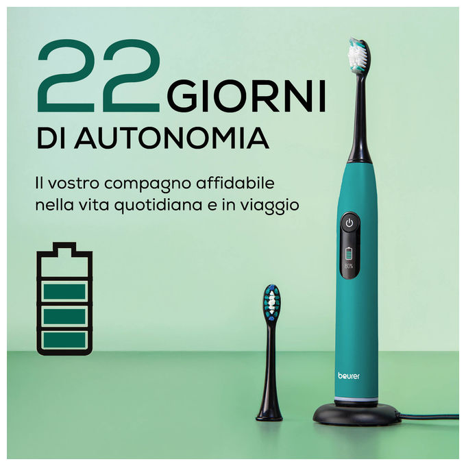 Beurer SC 50, Spazzolino Elettrico Sonico, Ocean Breeze, Green Planet