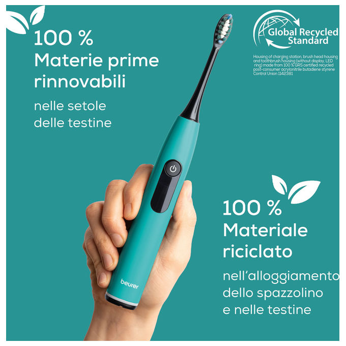 Beurer SC 50, Spazzolino Elettrico Sonico, Ocean Breeze, Green Planet