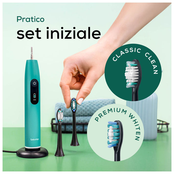 Beurer SC 50, Spazzolino Elettrico Sonico, Ocean Breeze, Green Planet