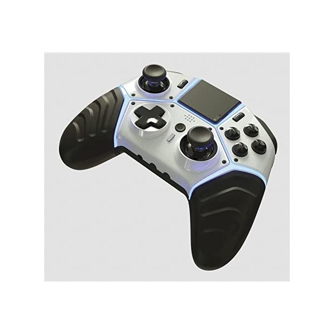 Gioteck SC3PS4-21-MU SC3 Controller Wireless per PS4 e PC con Vibrazione e Pulsanti Posteriori Programmabili colore Bianco