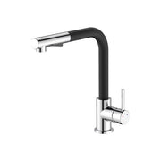 IDRO BRIC SCARUB1090NE Phoenix Miscelatore Lavello Monocomando Canna Alta 360° Doccetta Estraibile Doppio Getto colore Nero Cromato